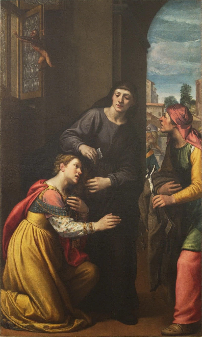 Santa Brigida che veste le compagne - Pisa